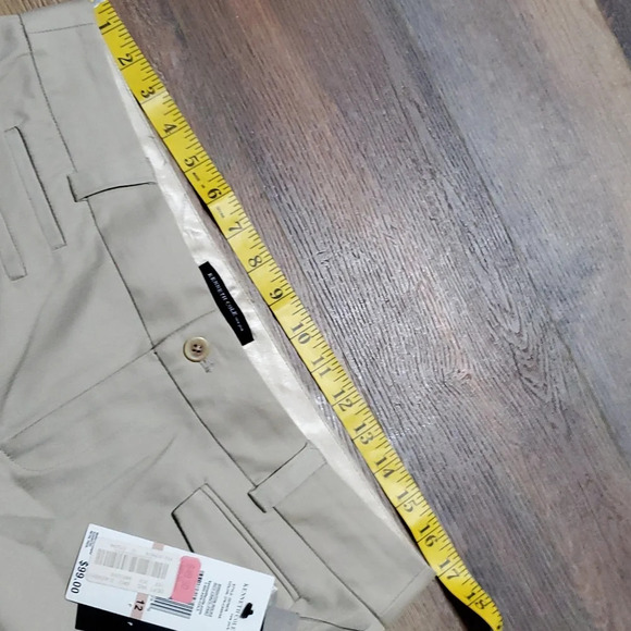 Kenneth Cole new york nwt tan pinstriped boot dress pants - Picture 6 of 10